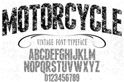 Premium Vector Retro Typography Font Design Motorcycle