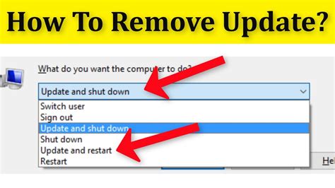 How To Remove Windows 10 Update And Shut Down Update And Restart