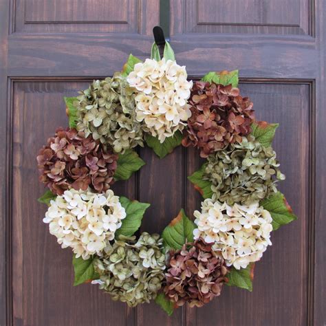 Summer Hydrangea Wreath Front Door Wreath By
