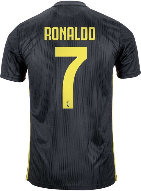 Three stripes by adidas are stitched in black on each shoulder. 2018/19 adidas Cristiano Ronaldo Juventus 3rd Jersey ...
