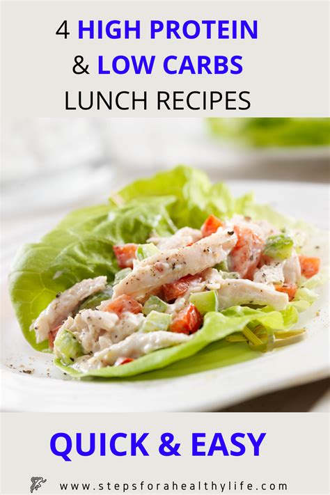 Quick Easy High Protein Low Carbs Lunch Recipes Lunch Recipes Quick Easy Meals Easy