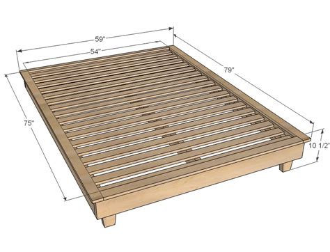 Diy Full Size Platform Bed Plans Diy Queen Platform Bed Shanty 2