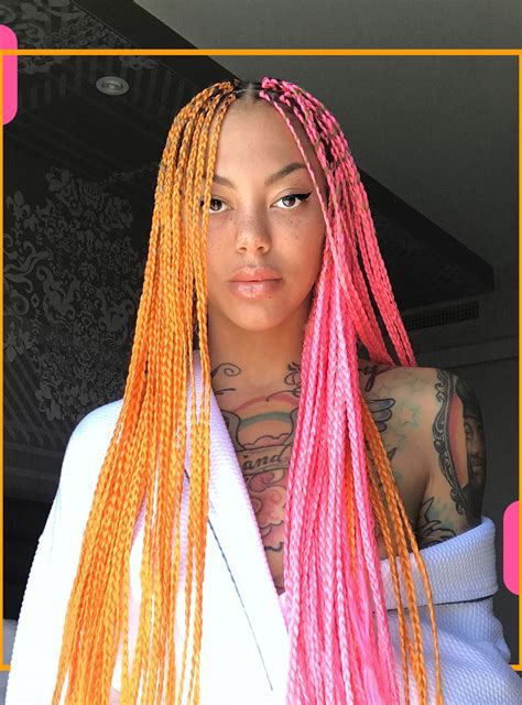 10 Black Women Making The Tattoo Industry More Colorful Colored Braids Box Braids Hairstyles