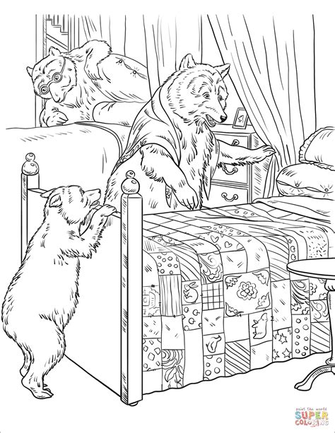 lying   bed   papa bear coloring page  printable coloring pages