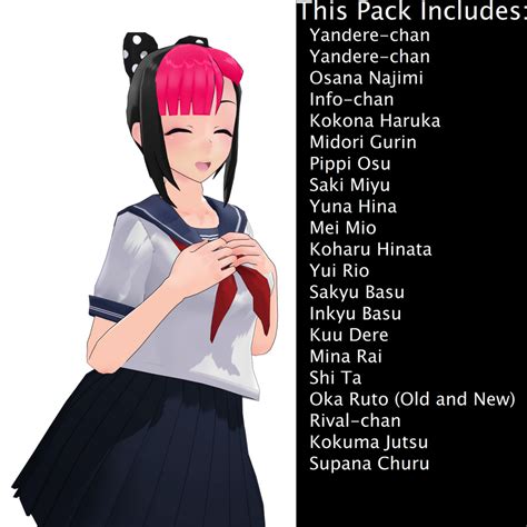 Mmd Yan Sim Yandere Simulator Pack Dl By Nyehnyehnyehmeow On Deviantart