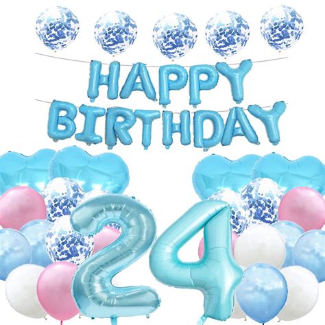 Sweet 24th Birthday Balloon 24th Birthday Decorations Happy 24th