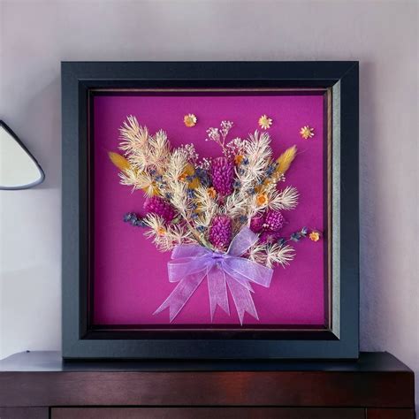 Dried Flowers Picture Home Decor Handmade Flower Wall Hanging Dried
