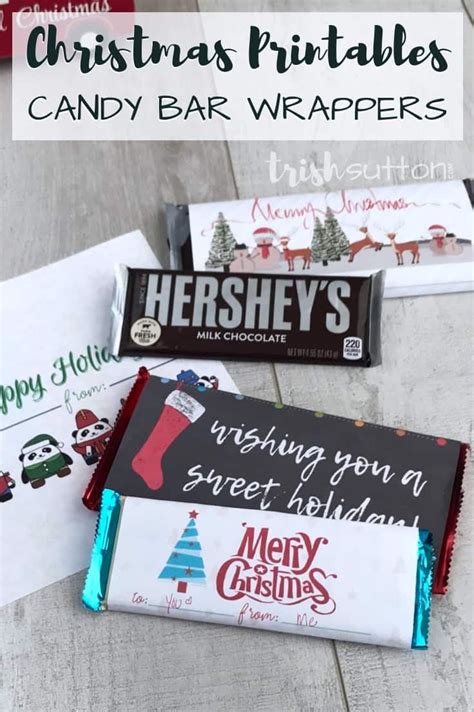 It doesn't get any easier than that! Free Printable Candy Bar Wrappers | Christmas candy crafts ...