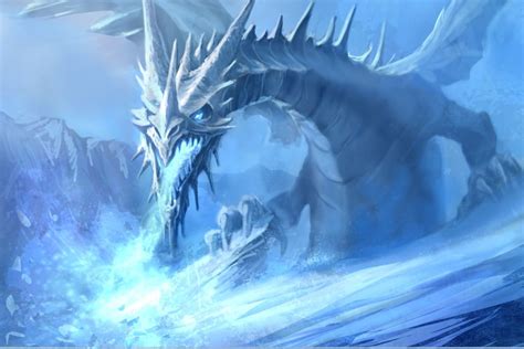 Frost Dragon Ice Dragon Elemental Dragons Fantasy Dragon