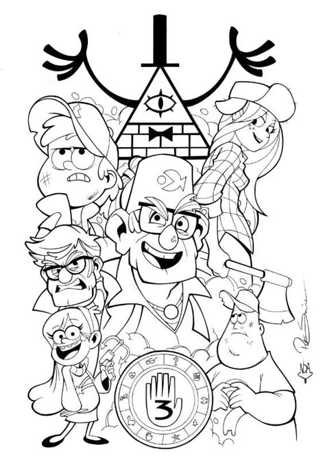 Bill Gravity Falls Coloring Pages
