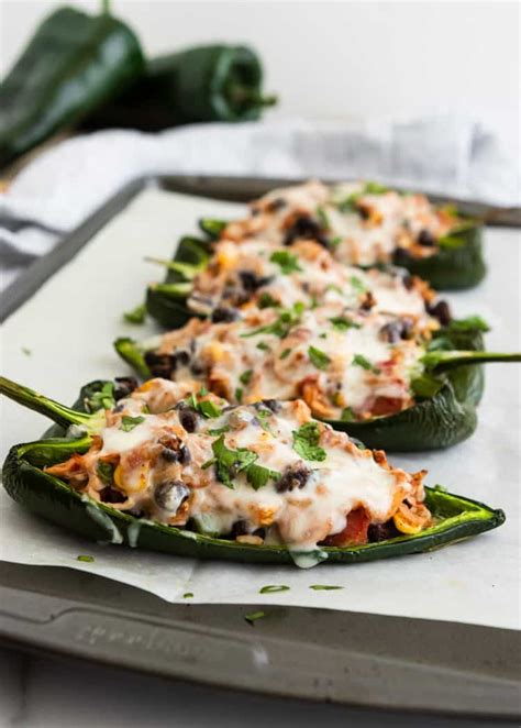 Easy Chicken Stuffed Poblano Peppers Recipe Stuffed Peppers