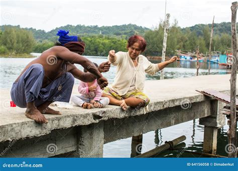 Locals In Fisherman S Village Editorial Stock Photo Image Of Boat