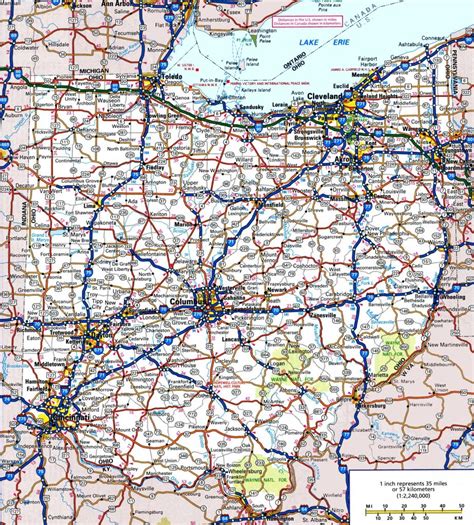 Ohio Road And Highway Map Free Printable