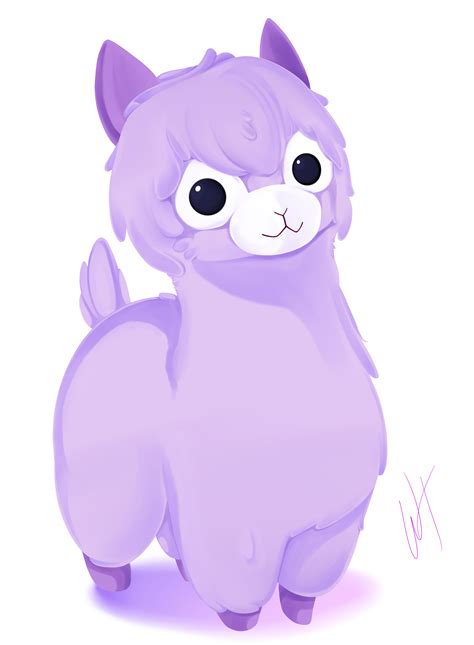 Much Cute Alpaca Illustration I Like The Feet Just Little Stubs No Toes Kind Of Makes It