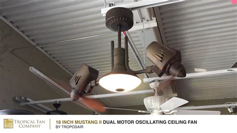 Comparison shop for oscillating fan ceiling mount home in home. Mustang II Dual Motor Oscillating Ceiling Fan by TroposAir ...