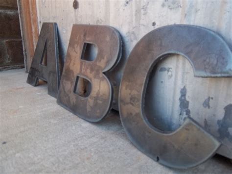 A Project Large Metal Letters Metal Letters Rustic Metal