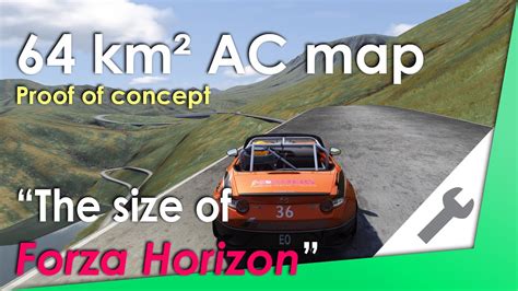 Proof of concept Forza Horizon size island in Assetto Corsa 64 km²