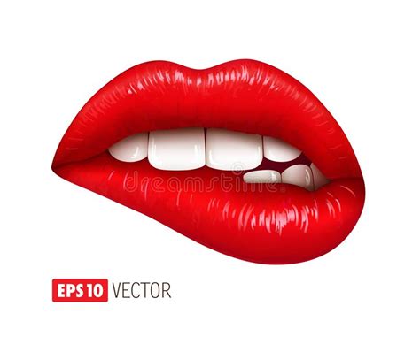 Red Lips Stock Vector Illustration Of Lips Lovely Isolated 25294569