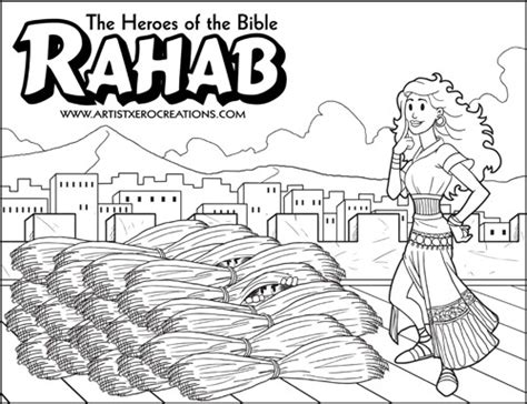 The Heroes Of The Bible Coloring Pages Rahab