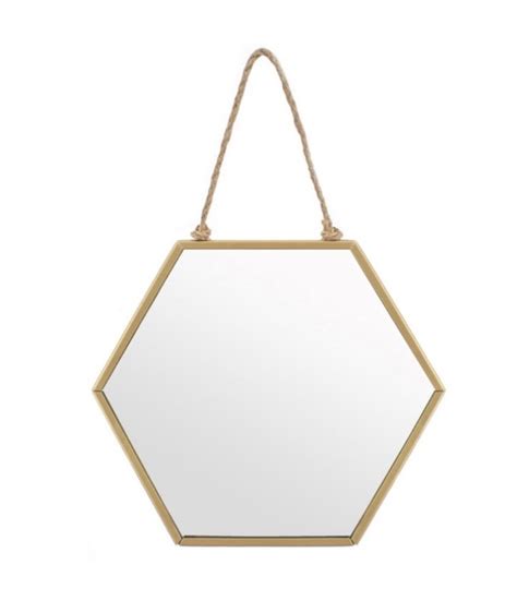 Hexagon Mirror Gold Mirror Hanging Mirror Small Mirror Etsy
