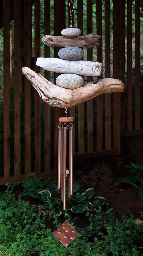 Check spelling or type a new query. Wind Chime Driftwood Beach Stones Copper Chimes | Wind chimes, Driftwood art, Driftwood projects
