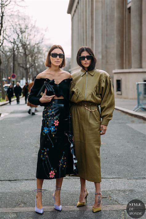 Paris Fw 2020 Street Style Gilda Ambrosio Giorgia And Giulia Tordini
