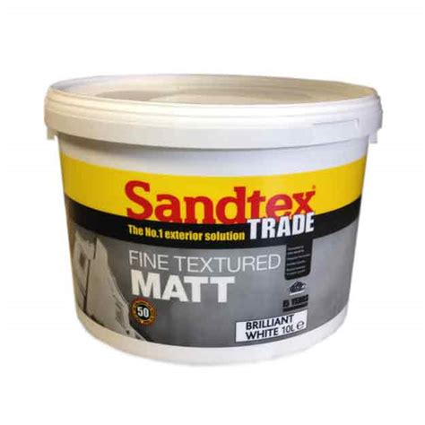 Masonry Paint Sandtex Fine Textured Matt Brilliant White Litre