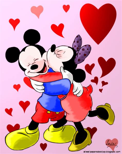 Mickey Mouse And Minnie Kiss Hd All Wallpapers Desktop