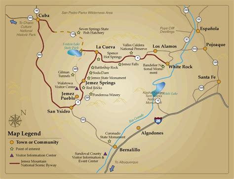 Jemez Springs New Mexico Map Kasha Katuwe Tent Rocks National