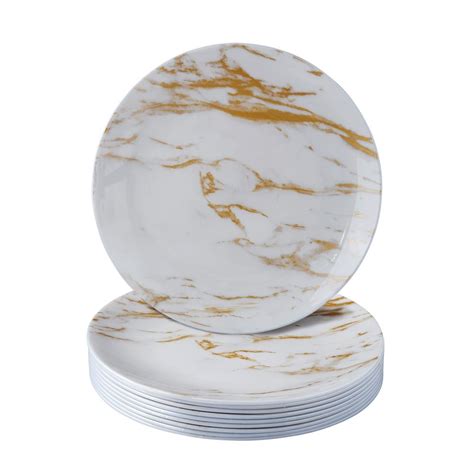 Carrara Gold Marble Dinnerware Silver Spoons