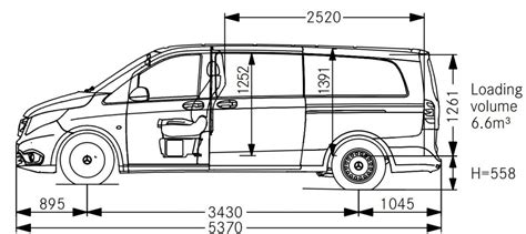 Mercedes Benz Vito Dimensions Load Area And External Van Guide