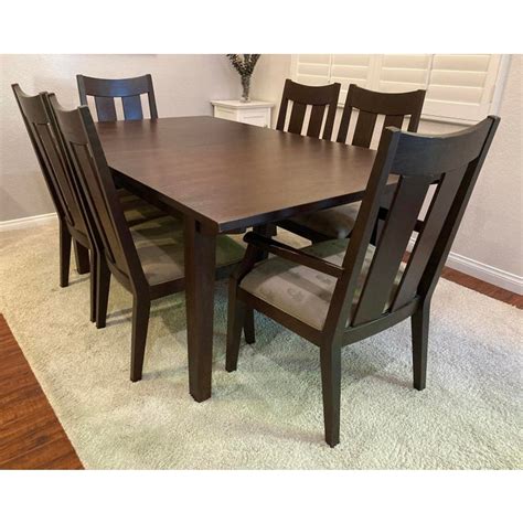 Ethan Allen Horizons Collection Dining Table And 6 Chairs Chairish