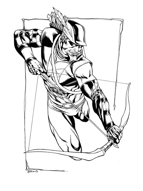 Robert Atkins Art Jla Green Arrow