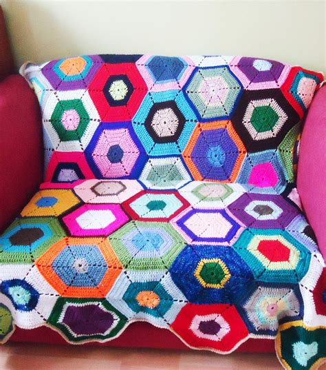 Crochet Afgan Colourful Blanket Granny Square Multicolour Etsy UK