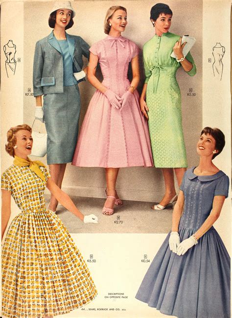 Sears And Roebucks Catalog Spring 1957 Винтажные платья 50 ых
