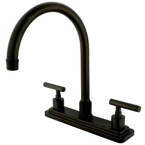 The old dark brown, oil rubbed bronze finish on the faucets makes them having traditional classical looks and modern day technological features. Kingston Brass KS8795CMLLS Manhattan Centerset Kitchen ...
