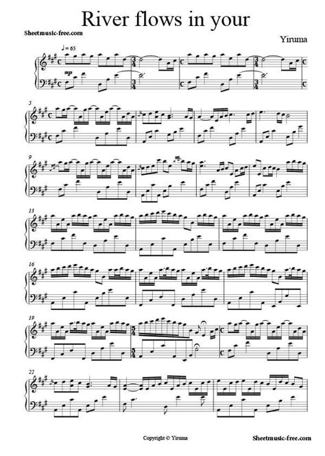 Record and listen to yourself. River Flows In You Sheet Music Yiruma Piano Sheet Music | River flow in you, Piano sheet music ...