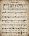 Ave Maria Vintage Hymn Print Printable Sheet Music Instant - Etsy