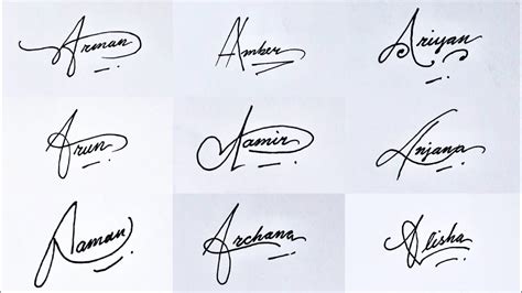 How To Design Stylish Signature With Alphabet A A Signature Style