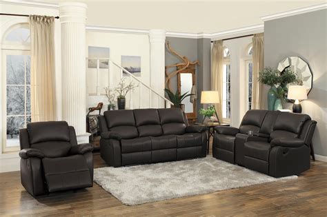 Transitional Dark Brown Faux Leather Reclining Loveseat Homelegance