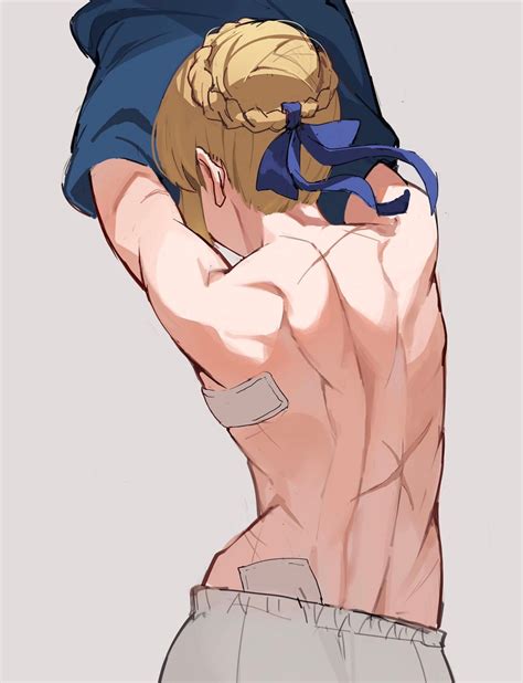 Rule 34 1girls Arms Up Artoria Pendragon Back Back Focus Back Muscles Bandaid Blonde Hair Fate