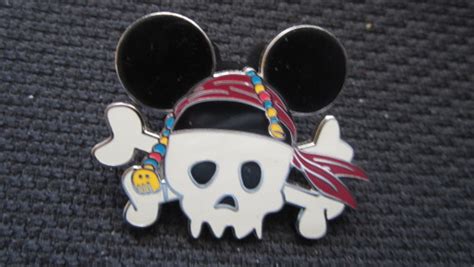Free Disney Trading Pin Skull Pirate Wmickey Mouse Ears Other