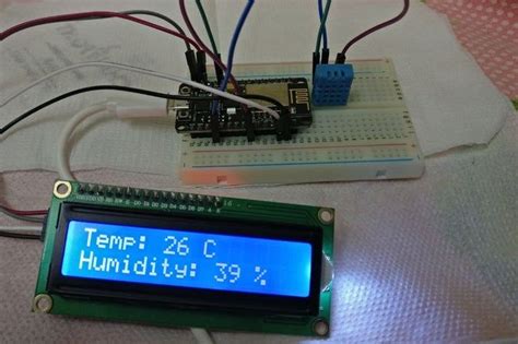 Esp8266 Weather Server With Lcd Display Weather Lcd Electronics