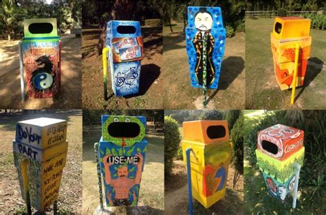 Trash Can Street Art Upcycle Art