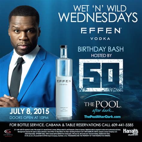 50 Cents Official Effen Birthday Party Tickets The Pool After