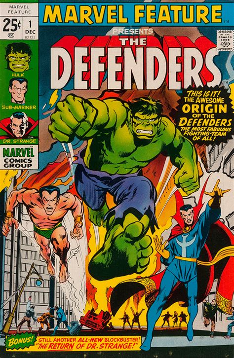 Defenders Superhero Poster Vintage Comic Art — Museum Outlets