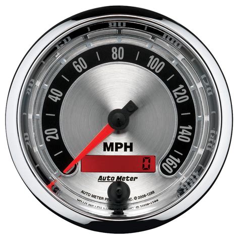 Gauge Speedometer Autometer 3 38 Elect Wlcd Odometer 0 160 Mph
