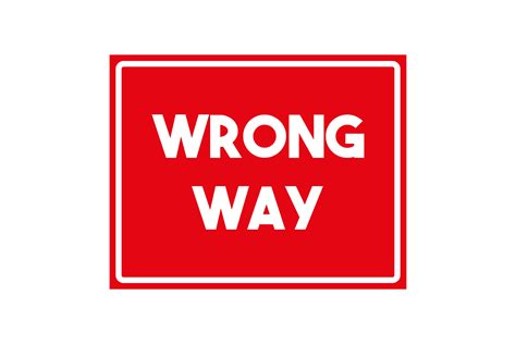 Wrong Way Sign Graphic By Rasoldesignstudio · Creative Fabrica