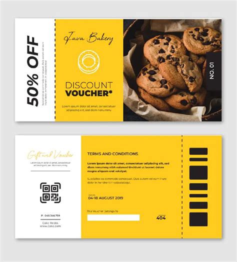 Food Coupon Template AI Vector EPS 8 54 Inch Paper Size With Bleeds