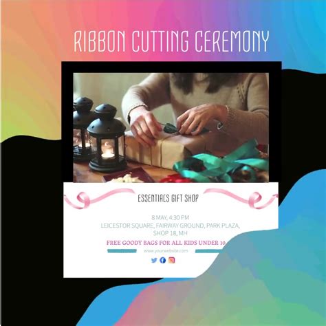 Copy Of Ribbon Cutting Ceremony Instagram Video Postermywall